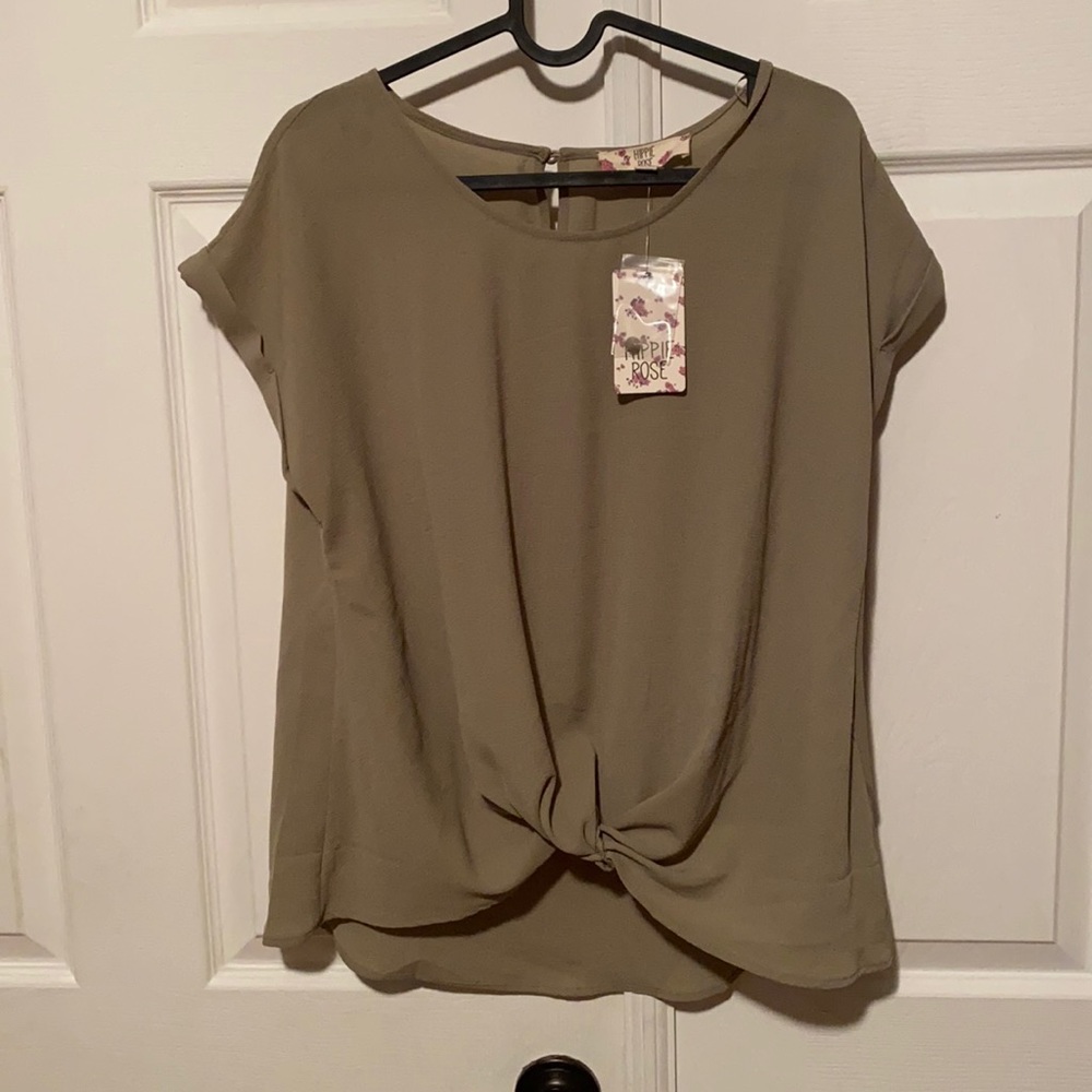 Green fashion top size large